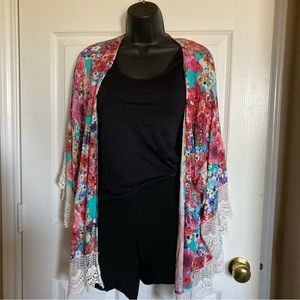 Umgee Women Floral Kimono Size Small